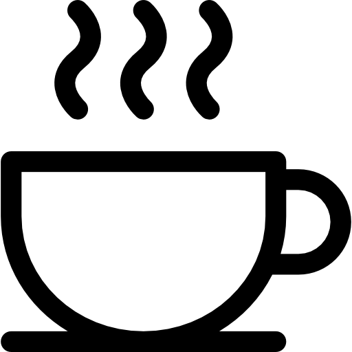 Icone d'une tasse avec un breuvage chaud.