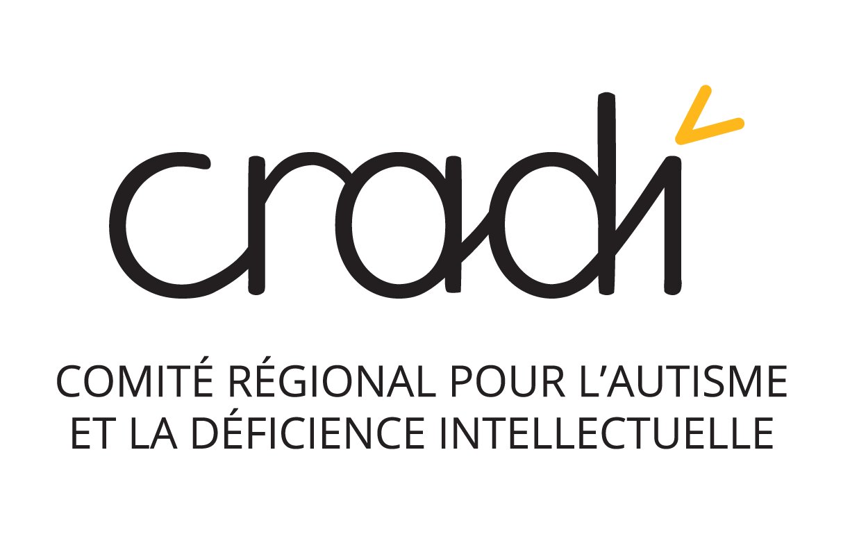 Logo du CRADI. Comité régional pour l'autisme et la déficience intellectuelle.