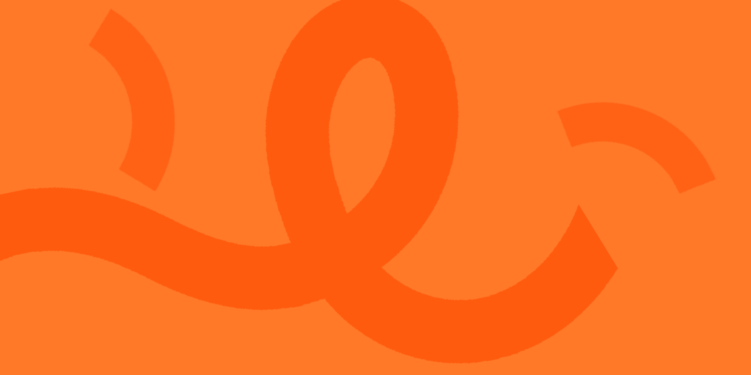 Fond orange avec les confettis de LUDIC et son logo en blanc.