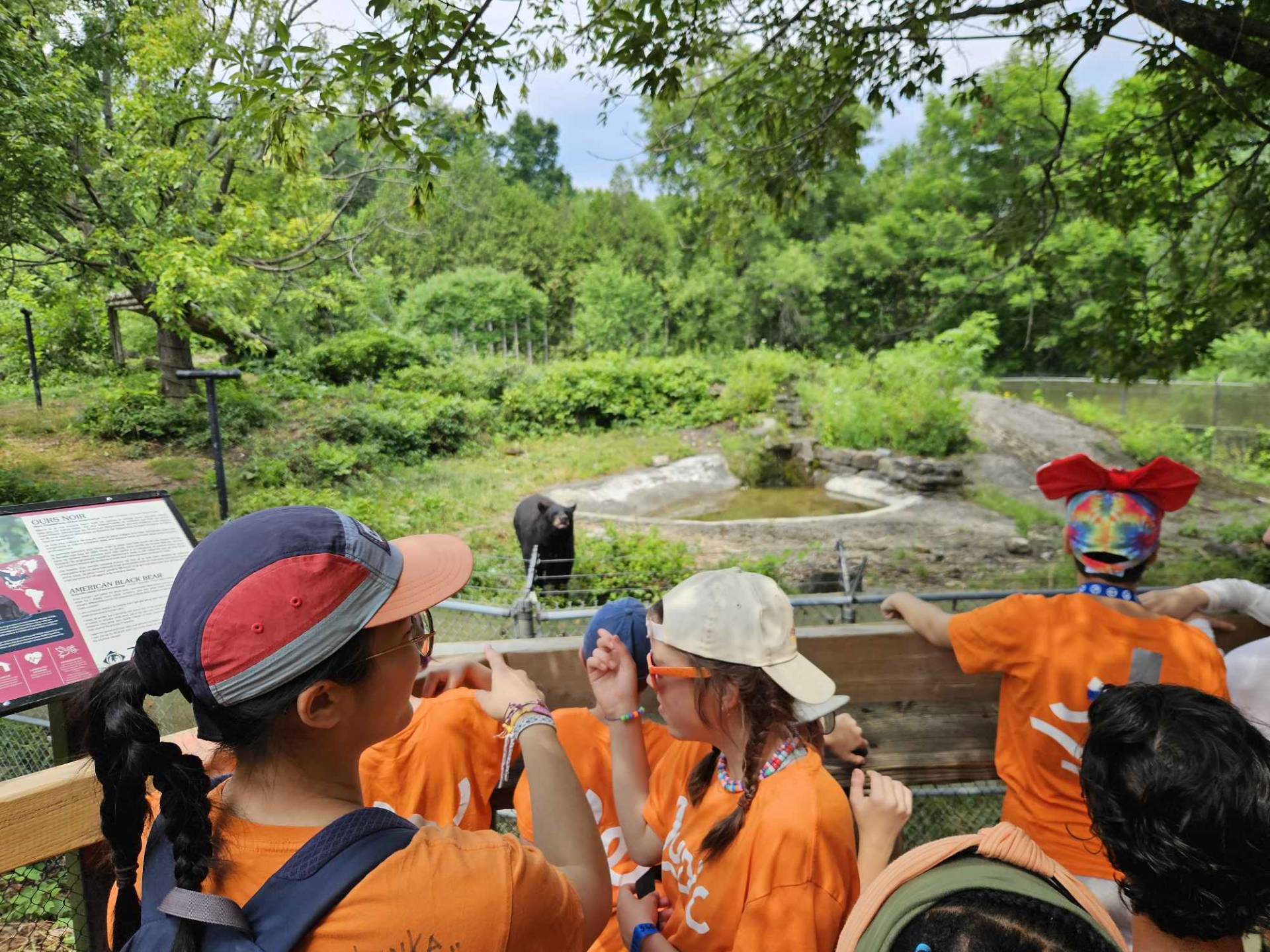 Jeune enfant souriant dans la piscine